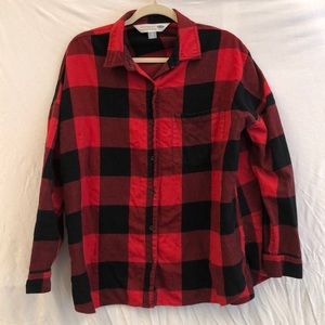 Buffalo plaid boyfriend shirt